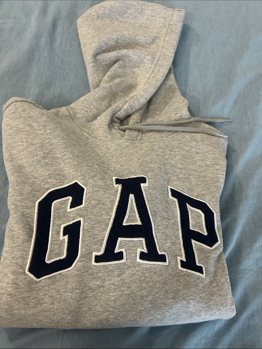 Men’s small GAP Light Gray Hoodie with black logo